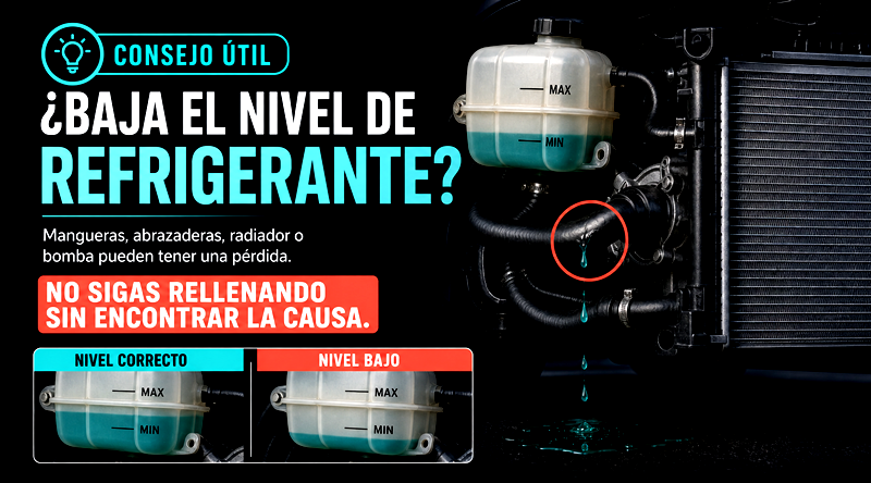 Consejo sobre pérdida de refrigerante